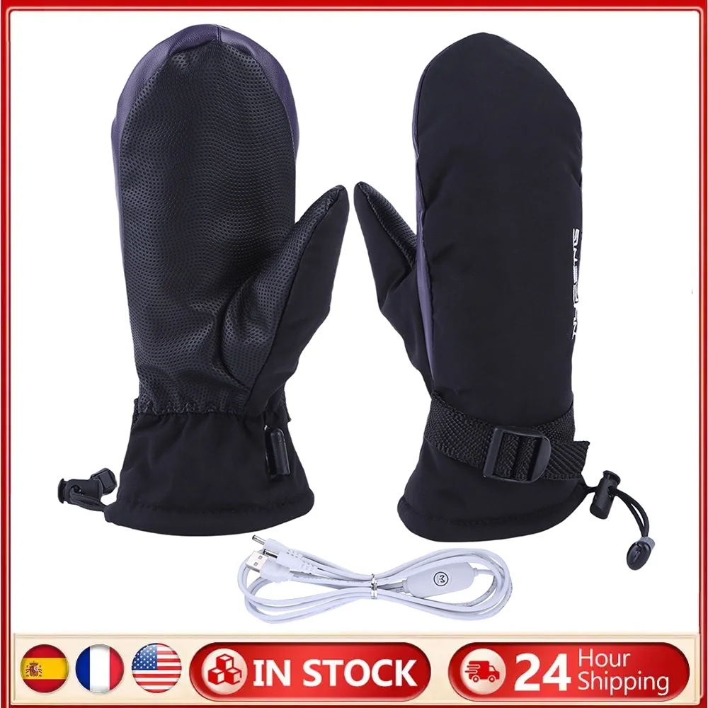 

Electric Heating Gloves USB Charging Electric Heated Gloves Waterproof 3 Gear Temperature for Climbing Hiking Cycling Accessorie