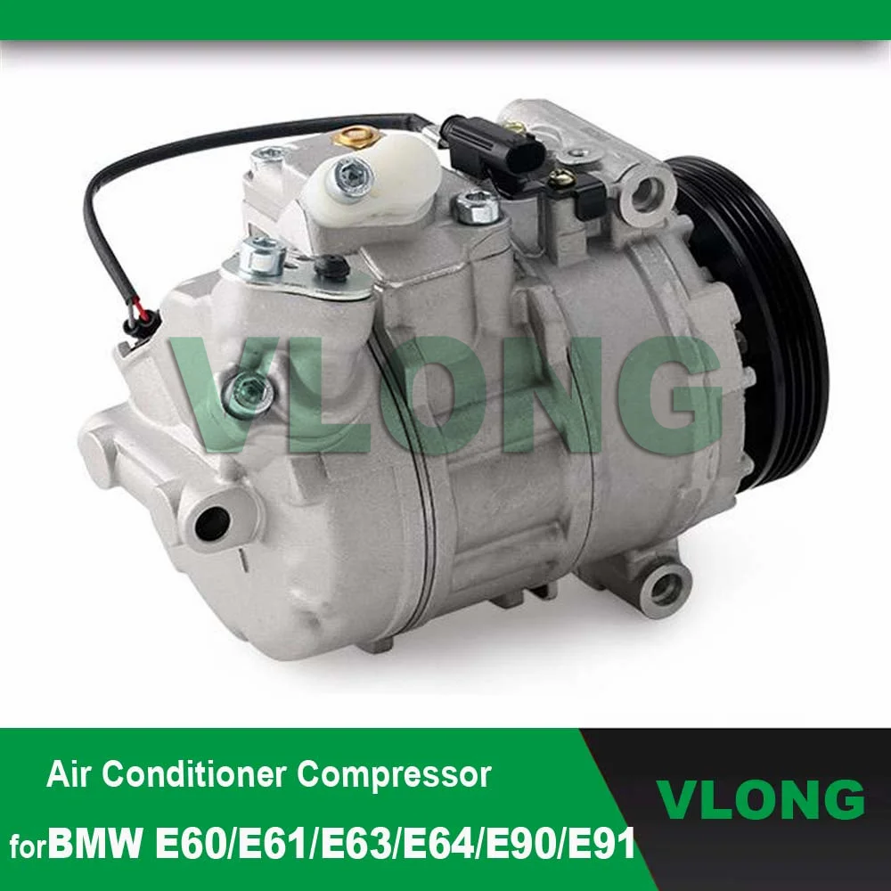 

Auto AC Compressor For BMW E60 E61 2003-2010 E63 E64 635D E90 E91 2001-2011 447260-1570 1571 4472601570 4472601571 64526946871