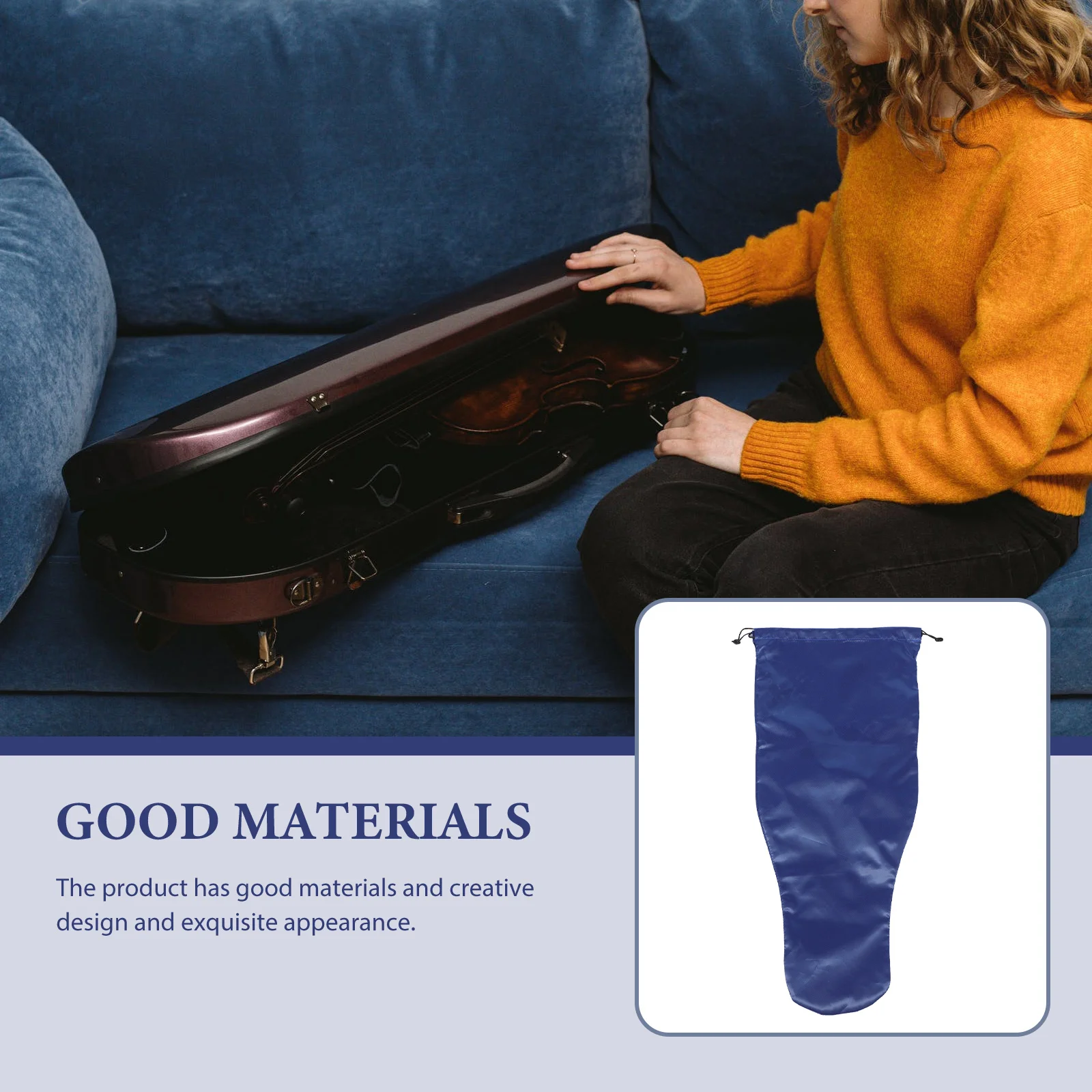 

Violin Dust-proof Cover Premium Fabric Case Exquisite Instrument Storage Supply Violinist Accessory Music Lover Gift