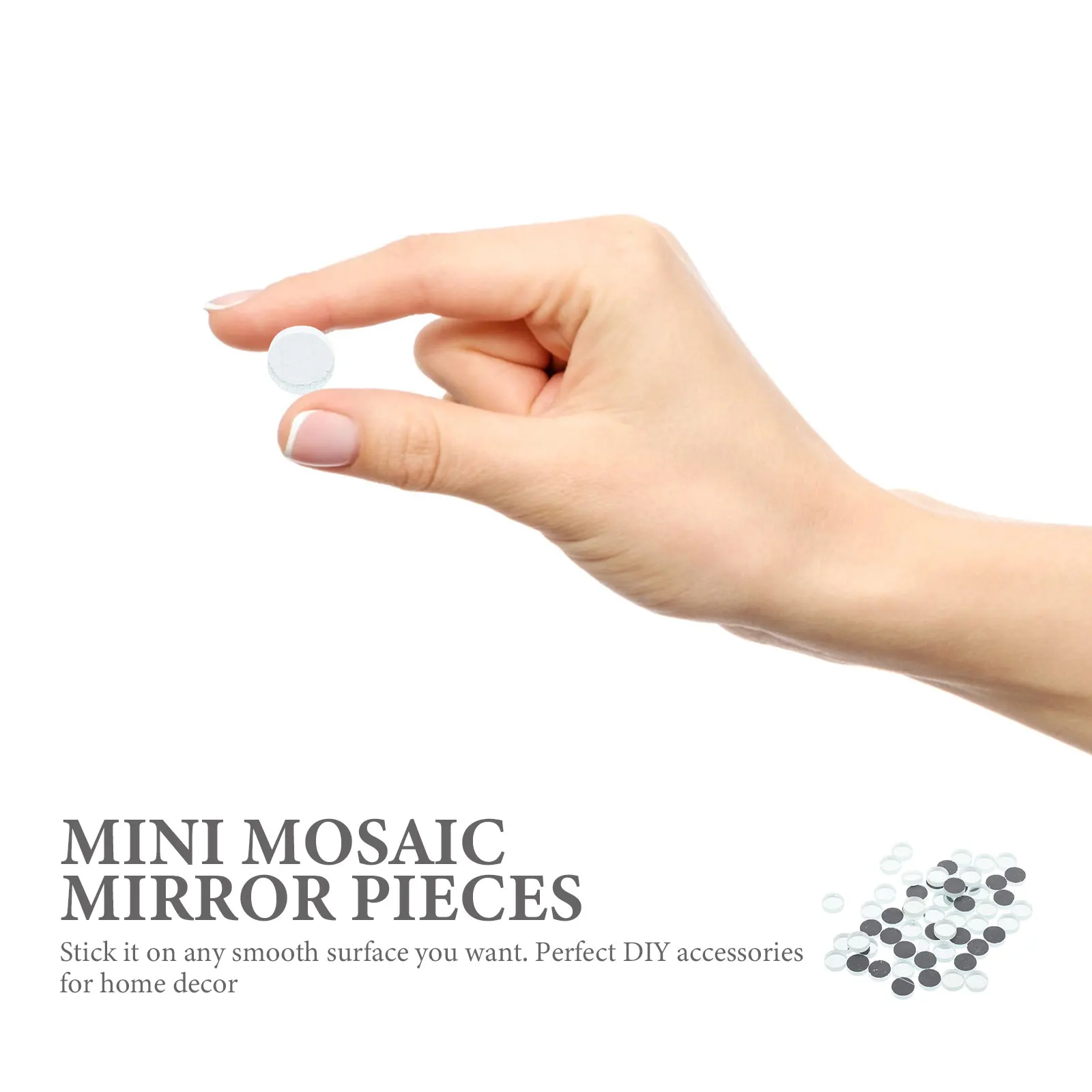 

Circular Mirror Mosaic Tiles Round Glass DIY Crafts Supplies Beautiful Durable Mini Pieces For Practical Art