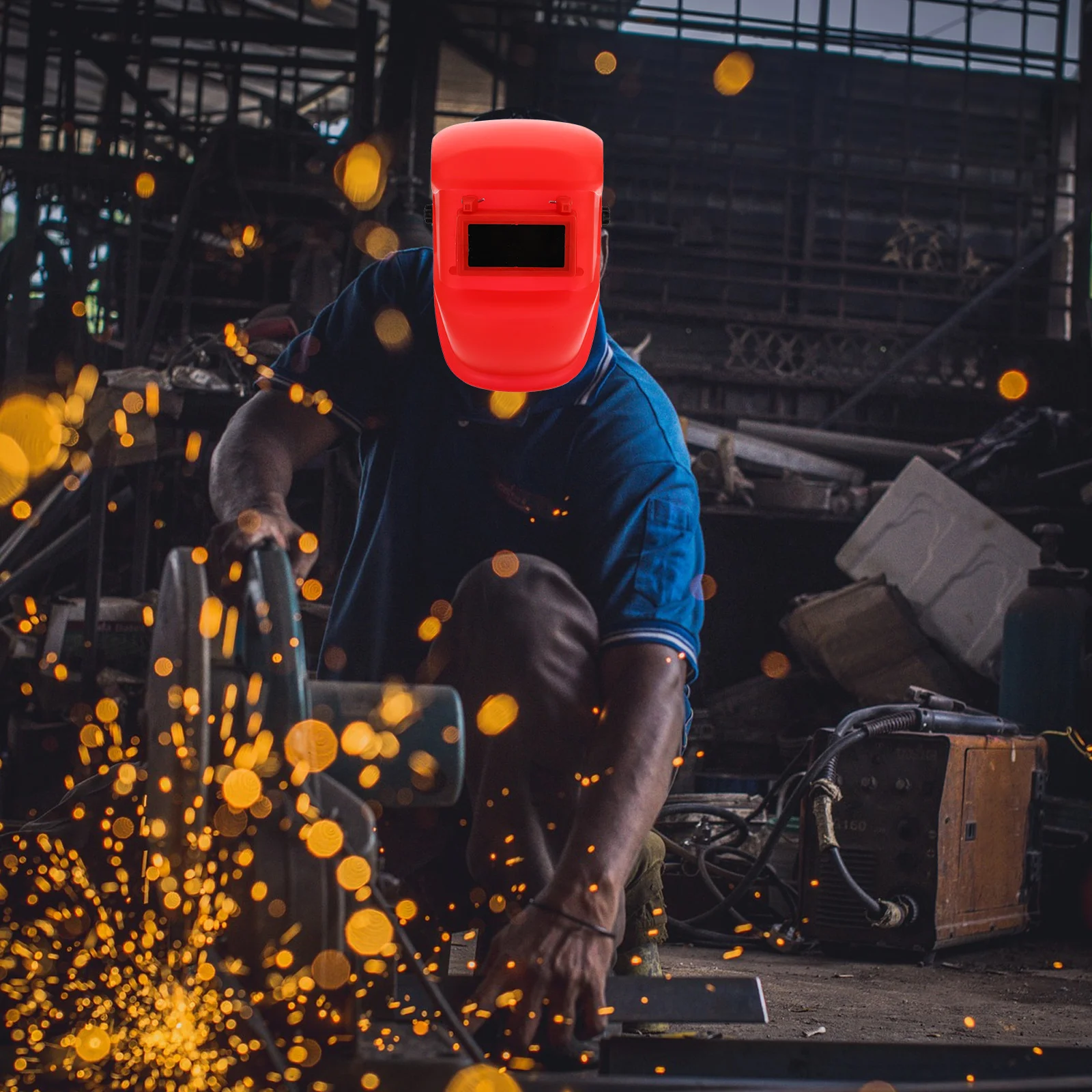 Cappuccio per saldatura Cappello per saldatore Maschera protettiva per il viso Girocollo da lavoro Copertura elettronica Protezione per PC Protezione per catena Perizoma