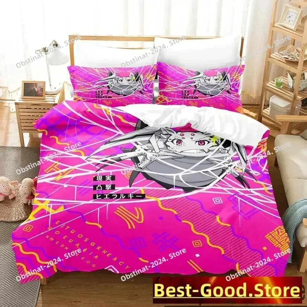 Anime Kumoko So I'm a Spider So What Bedding Set Duvet Cover Bed Set Quilt Cover Pillowcase Comforter king Queen Size Boys Adult
