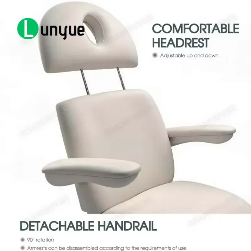 Electric Curved Eyelash Bed 3 Motor Height Adjustable Facial Care Chair for Spa Beauty Customizable