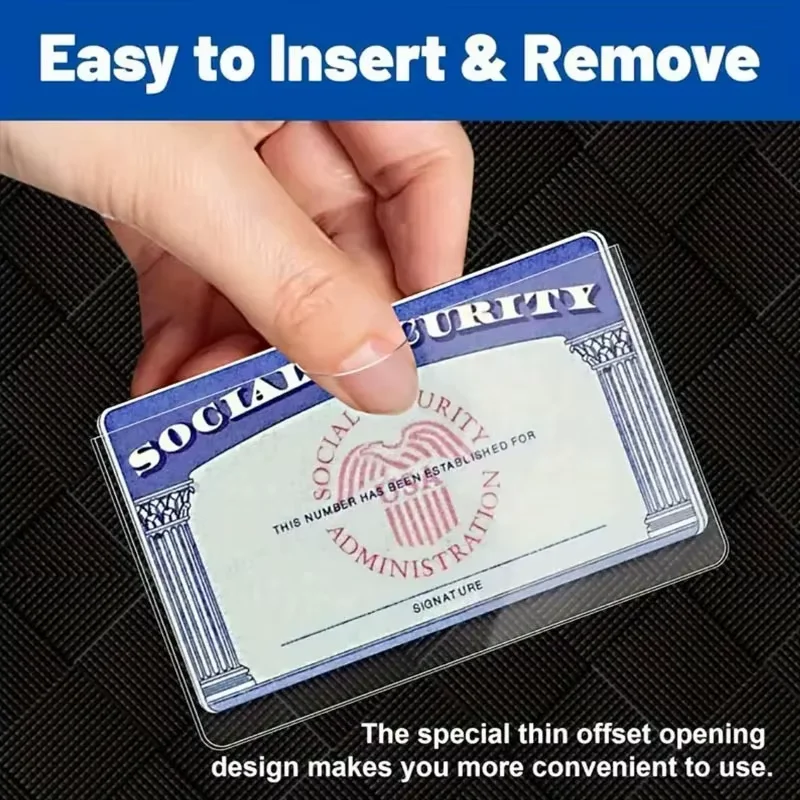 5/10/20PCS PVC Card Protective Cover, Card Holders Sleeves, Suitable For Social Security, Medical Insurance, and Credit Cards