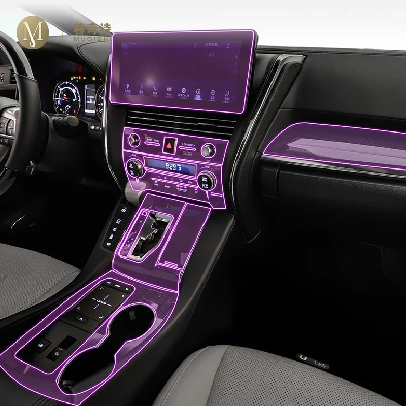 

Для Lexus LM 350 h 2020-2023 Автомобильная внутренняя пленка для приборной панели, фортепиано, центральная консоль переключения передач, прозрачная пленка из ТПУ PPF с защитой от царапин