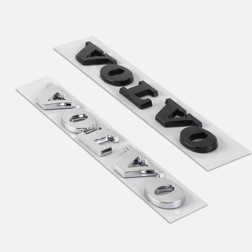1pc 3D ABS Plastic Car Trunk Badge Volvo Letter Emblem Sticker Decal For volvo S80L XC60 XC90 S60 S80 V40 Accessories Styling