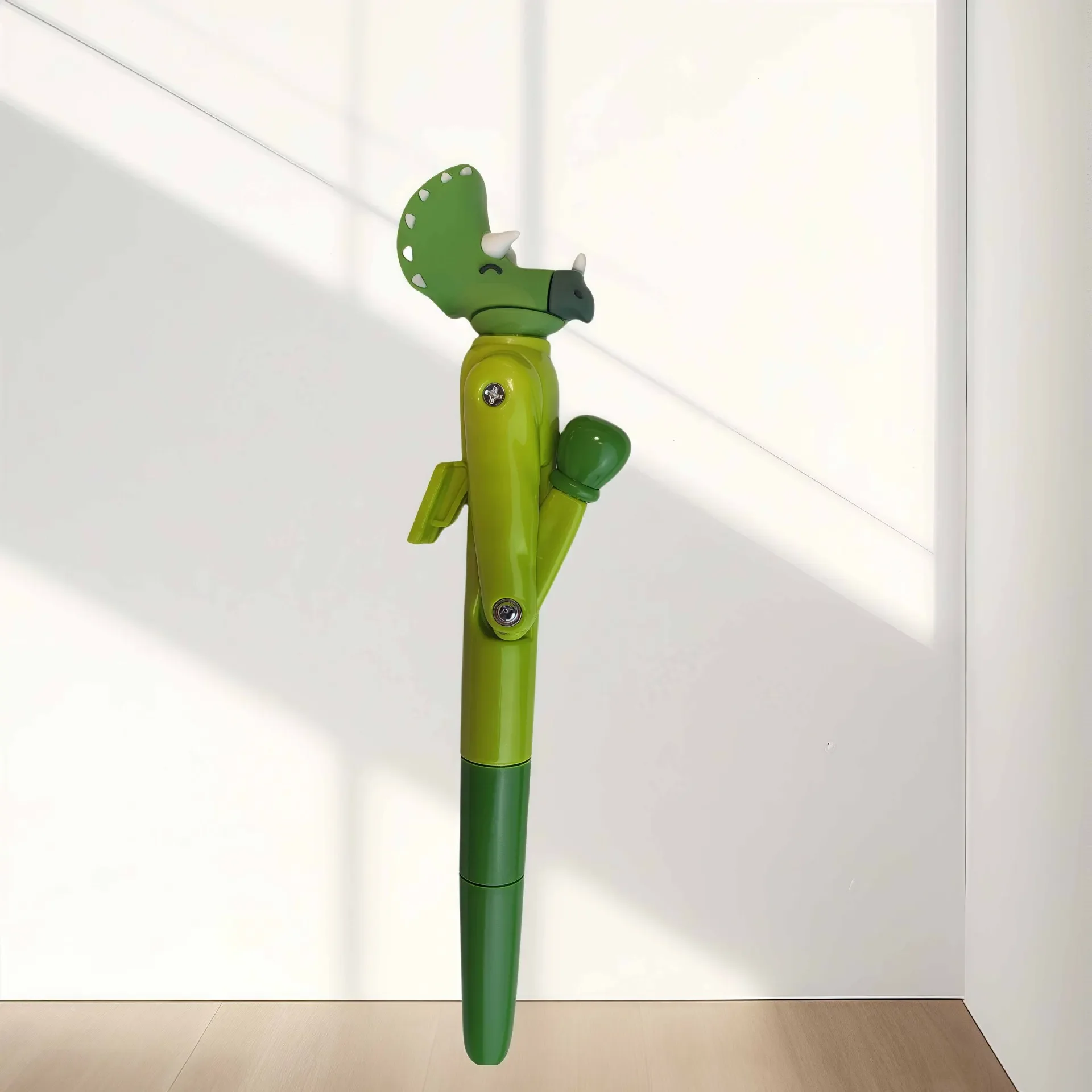 1PC Dinosaur Themed Decompression Ballpoint Pen Creative Parent-Child Interaction Fun Punching Toy with 1.0mm Tip