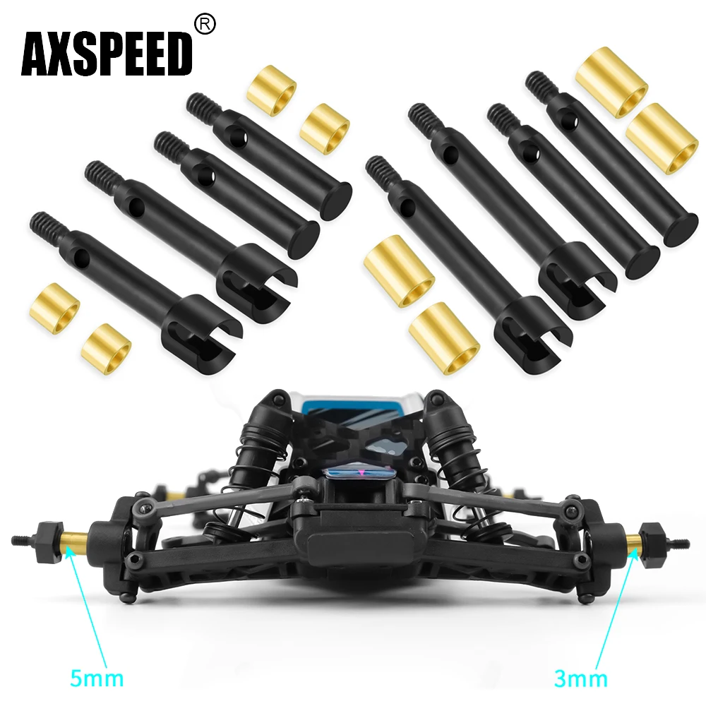 AXSPEED 3mm/5mm Extended Steel Front & Rear CVD for LOSI 1/24 Micro-B RC Buggy Truck Model Upgrade Parts