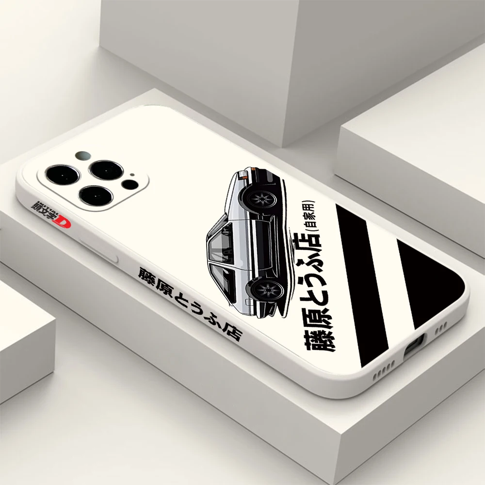 Initial D AE86 Phone Case for Xiaomi 13 13T 12 12T 11T 10T 11 Lite Poco F5 F4 X5 X4 X3 GT M5 M4 Pro 4G 5G Straight Edge Cover