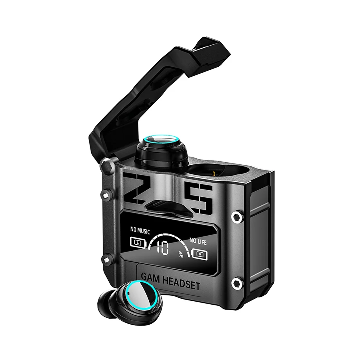 Tws-наушники M25 игровые с поддержкой Bluetooth 5,2 и сенсорным цифровым дисплеем Tws-наушники M25 игровые с поддержкой Bluetooth 5,2 и сенсорным цифровым дисплеем