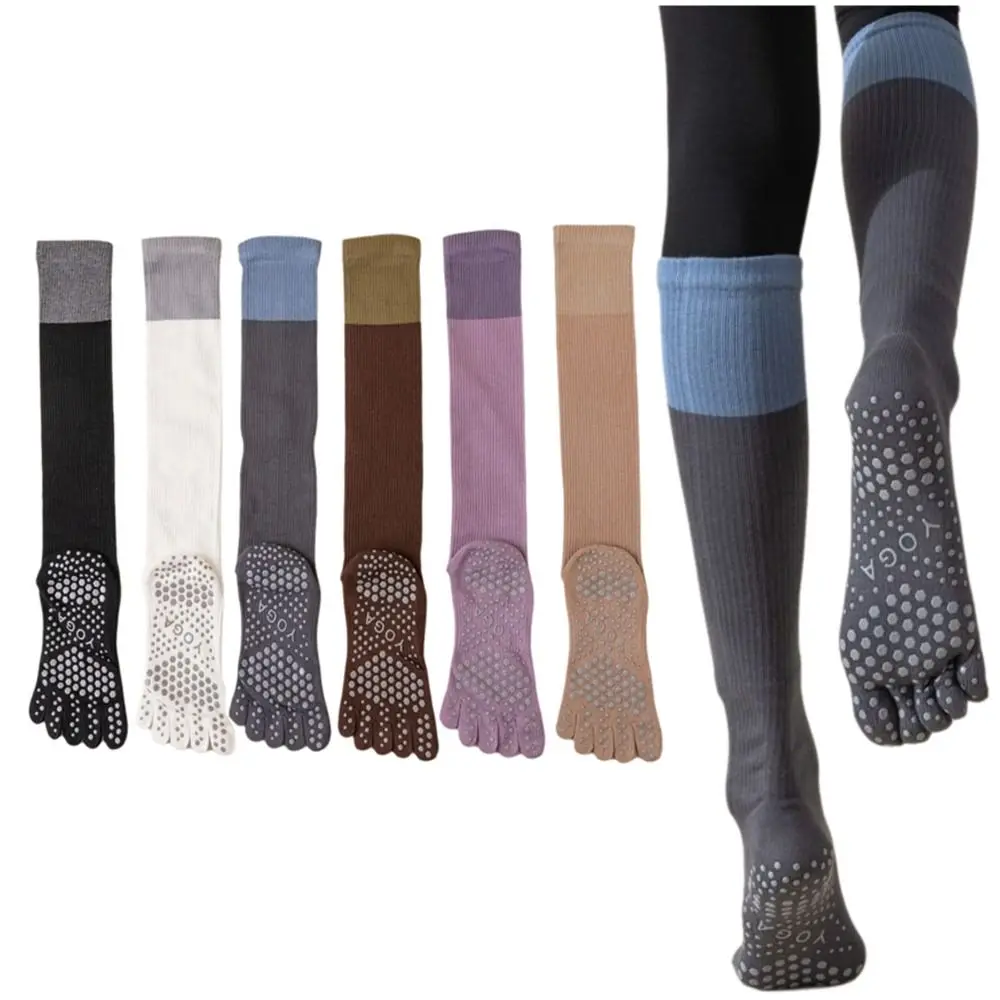 

Professional Anti-slip Yoga Socks Grip Silicone Sport Stockings Compression Fit Pilates Socks Pilates Training
