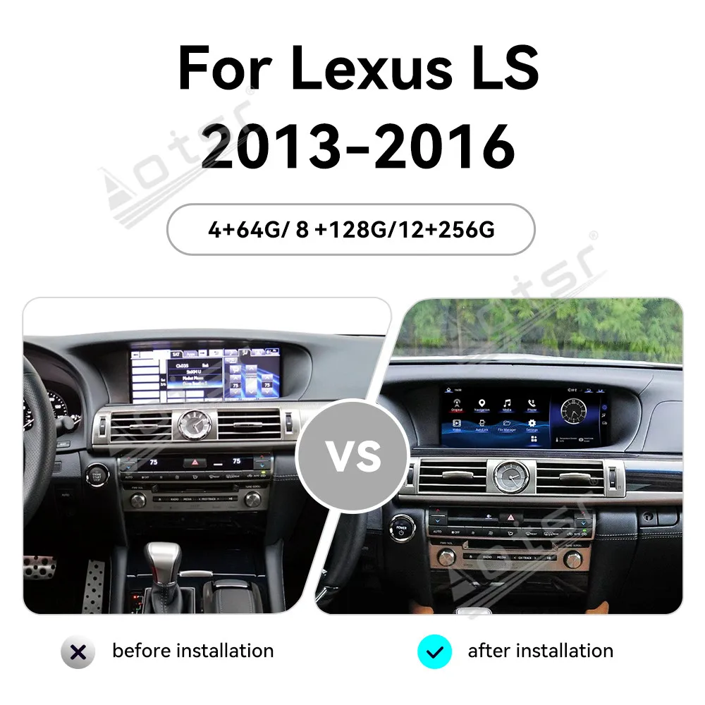 

12.3" Touch Screen For Lexus LS400 LS430 2013 2014 2015 2016 Car Radio Android 13.0 Multimedia Player Navi Carplay Head Unit