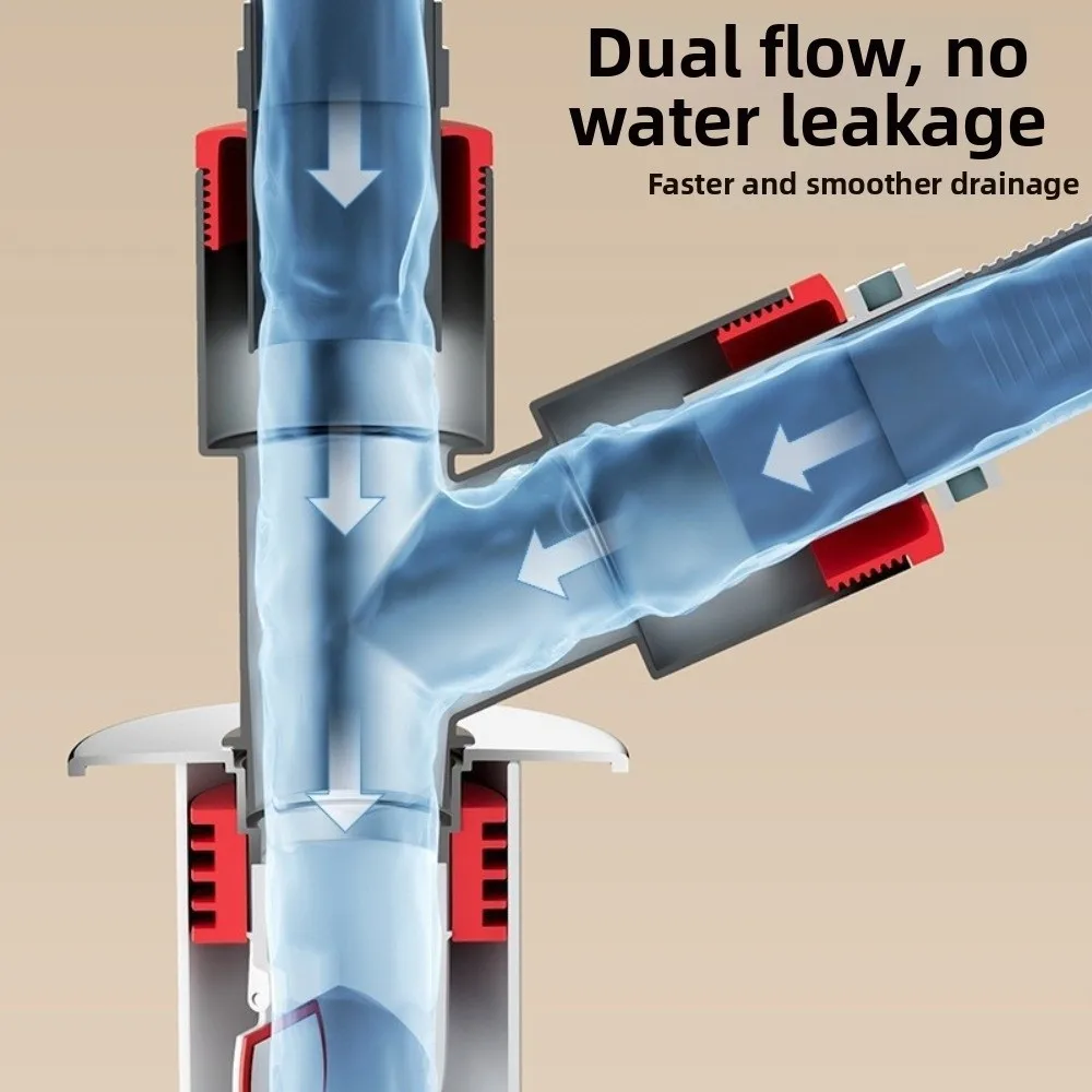 

Snap Joint Washing Machine Floor Drain Insect Prevention Anti-odor Pipe Connector Anti-Overflow Double Purpose