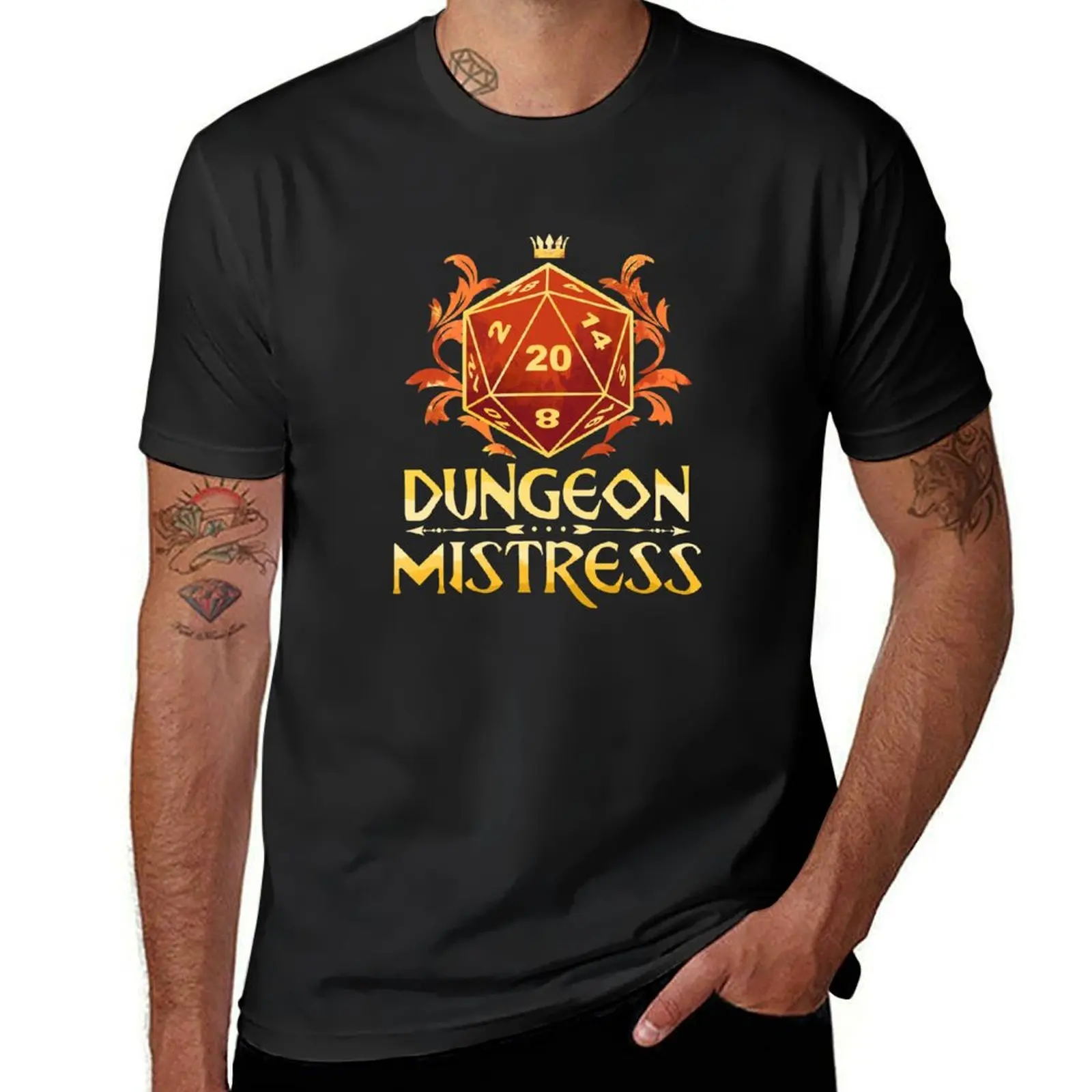 Dungeon Mistress D20 Tabletop RPG T-Shirt anime clothes customs mens t shirts