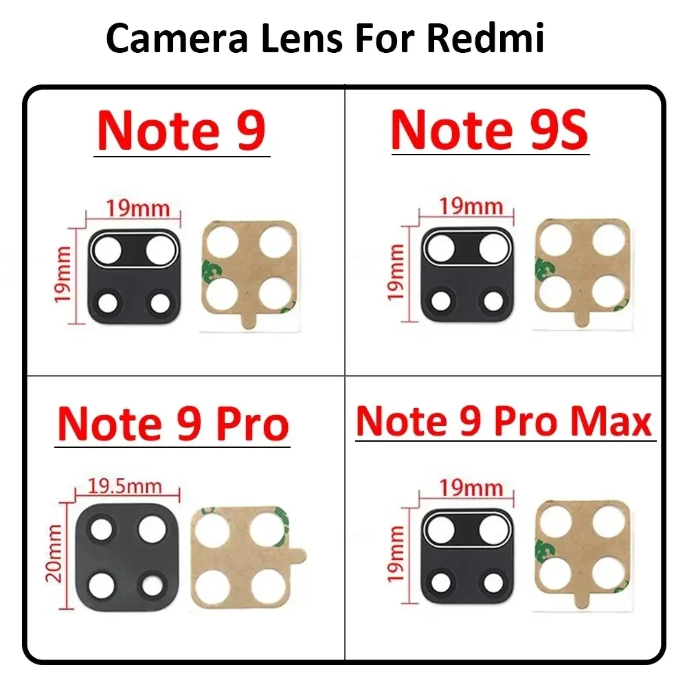 For Xiaomi Redmi Note 9S 8 8T 7 6 5 10 Plus Note 9T 5G 10T 10S 9 Pro Max Back Rear Camera Lens Glass With Ahesive Tool