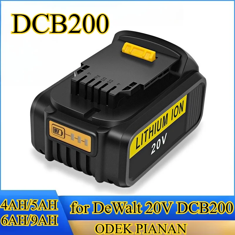 

Сменный аккумулятор 9.0 Ач для DeWalt 20 В DCB200, литий-ионный аккумулятор большой емкости, совместимый с электроинструментами DeWalt 20 В/60 В MAX