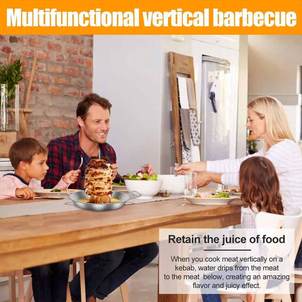 الفولاذ المقاوم للصدأ تحميص بالتنقيط عموم لشريحة لحم البيرة العمودي سيخ اللحوم شواء استبدال المسامير مع مقبض المدخن الملحقات