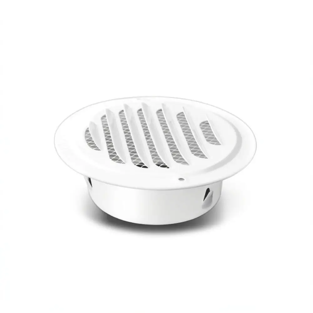 Decorative Stainless Steel Round Air Vent Grille Flat Exhaust Cap Louver Ventilation Hood For Commercial Home Use