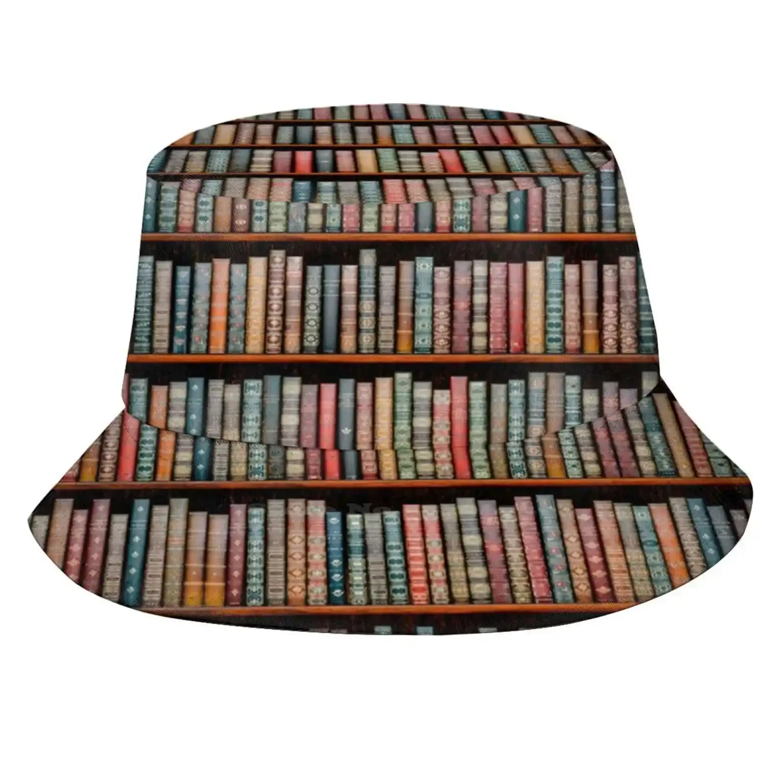 The Library Korean Caps Funny Beach Bucket Hats Reading Lover Bookish Nerd Geek Bookworm Reader Librarian Literature