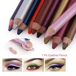 Colourful Long Lasting Highlighter Pigment Waterproof Eyeliner Pencil with Sharpener Eyeshadow Pen Makeup Beauty Eye Cosmetics