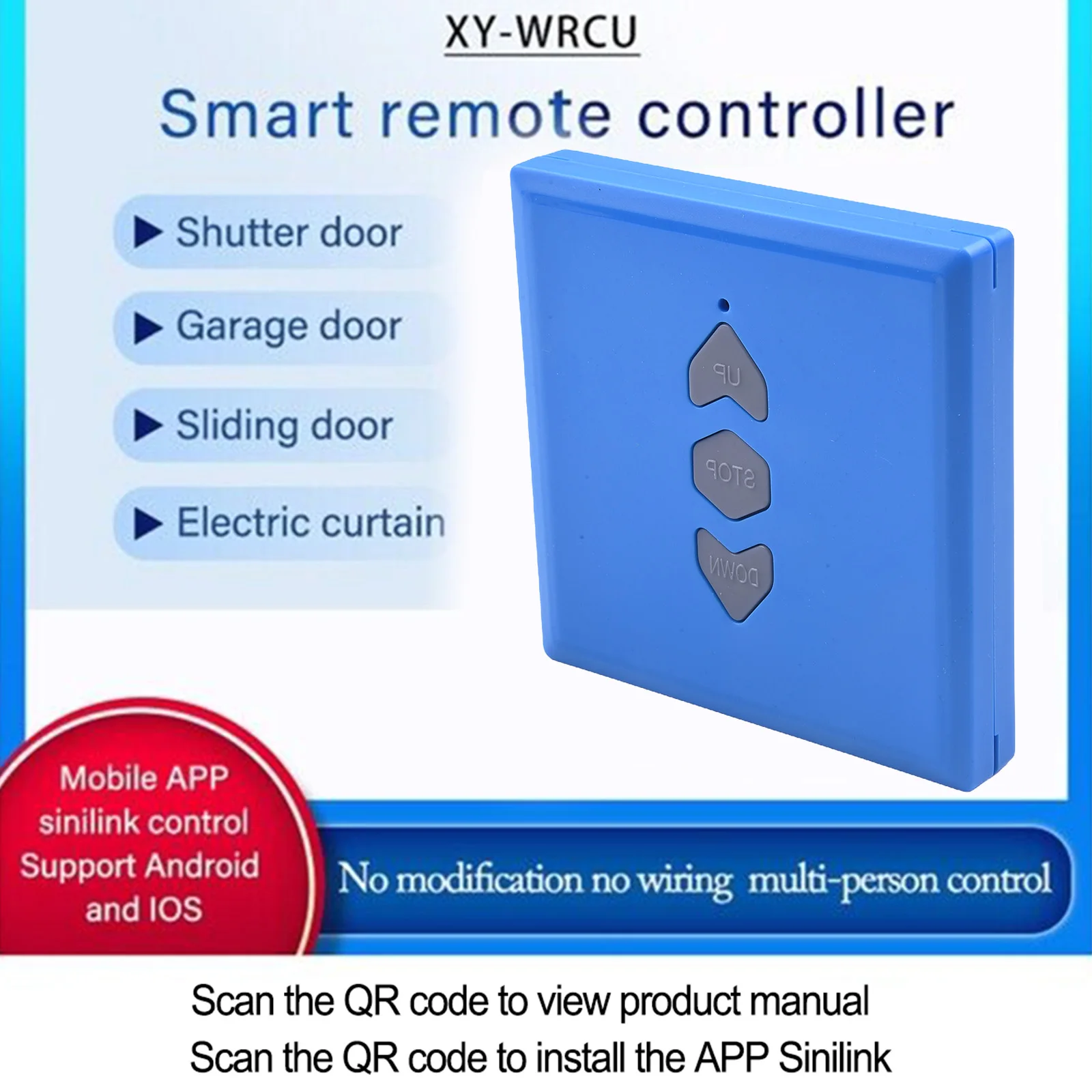 

Контроллер гаражных ворот Устройство открывания гаражных ворот Многопользовательское устройство открывания гаражных ворот Функция таймера Поддержка нескольких пользователей