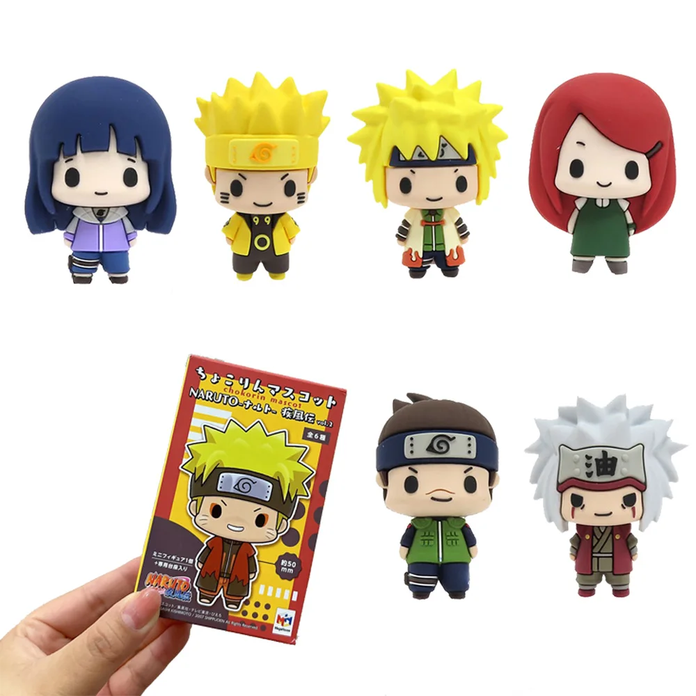 6 шт. аниме Наруто Узумаки Наруто Jiraiya Namikaze Minato Hyuga Hinata Милая модель глаз игрушка подарок Коллекционная фигурка