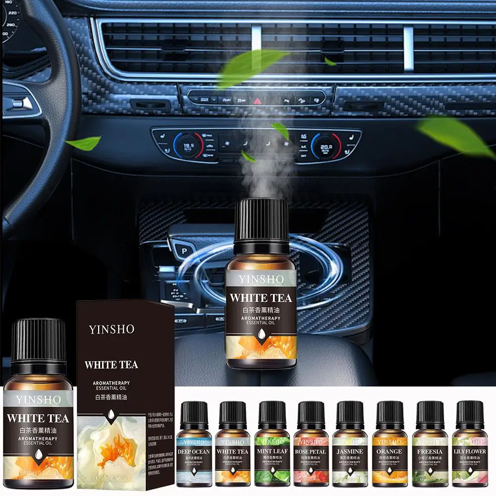 16 Flavors Essential Oils For Aroma Diffuser Air Humidifier Home Water-soluble Lavender Rose Eucalyptus White Peach Oolong 10ml
