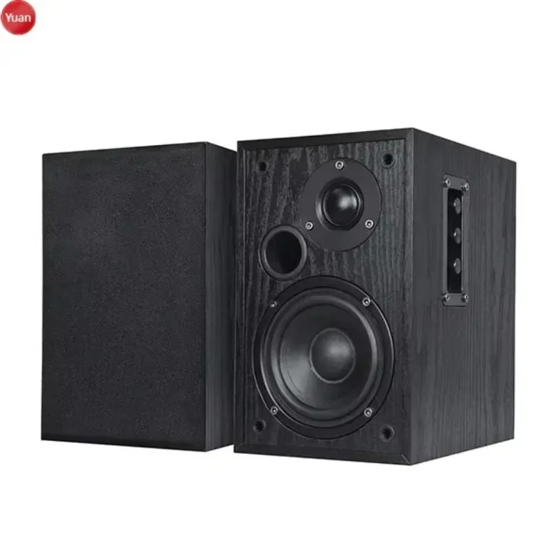 40W 2CH Super Bass Wooden Enclosure Box Bookshelf Computer Desks Power Amplifier Audio Stereo Hifi Home Theatre System Speaker