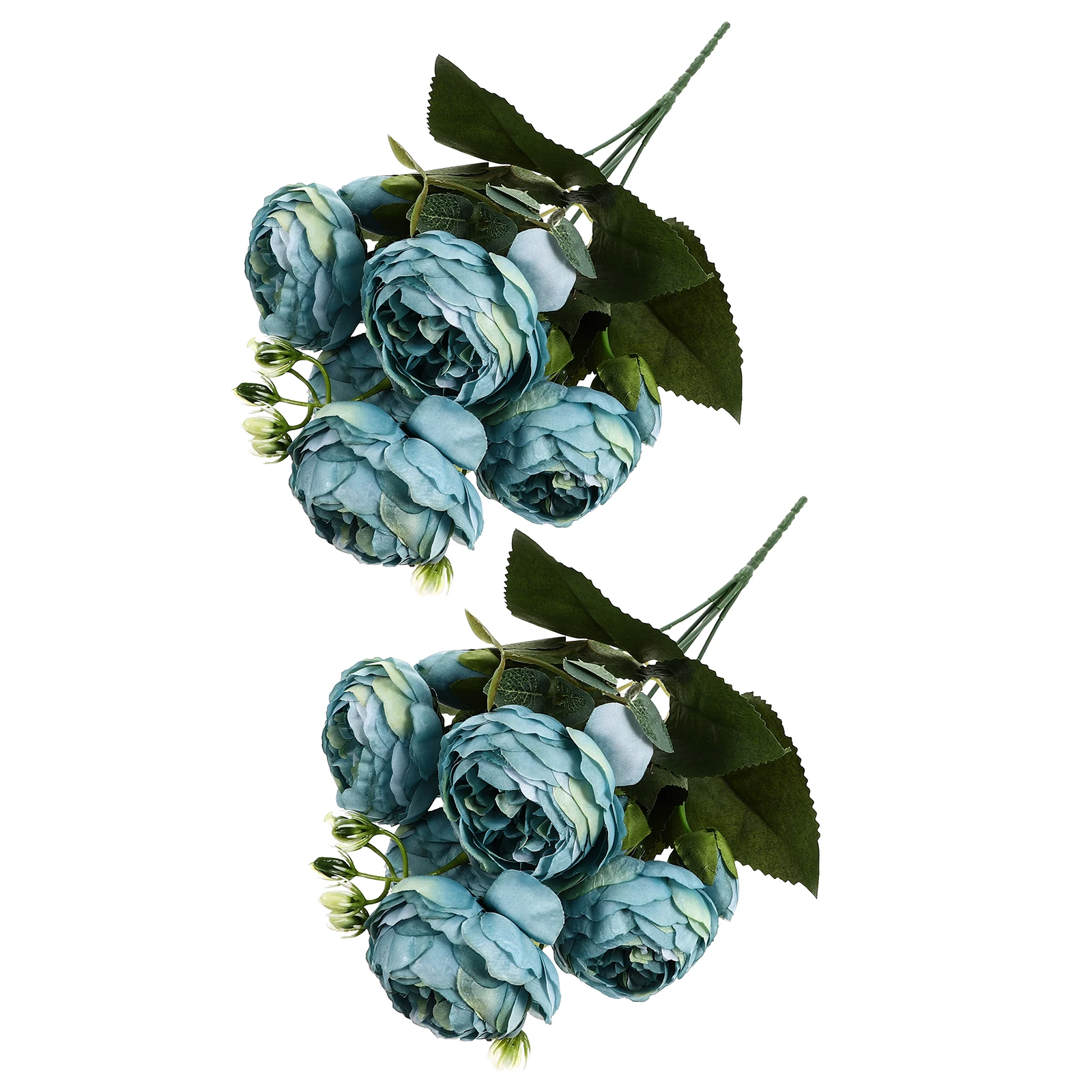 

2pcs Artificial Peony Flowers Bouquet Home Decor Wedding Decoration Plastic Material Forever BloomingFake Flower
