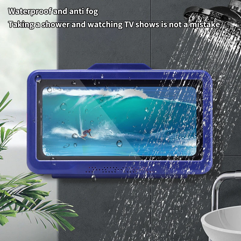 

Foldable Rotating Waterproof Mobile Phone Box Touch Screen Bathroom Punch-free Mobile Phone Cooling Lazy Bracket