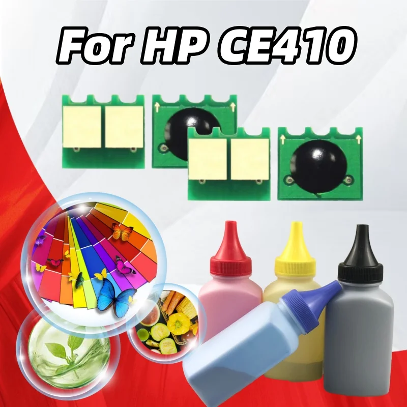 40g/pc CE410A CE411A CE412A CE413A Toner Powder and Chip For HP LaserJet 300 M351 M375nw toner 400 M451 M475 Printer Chip