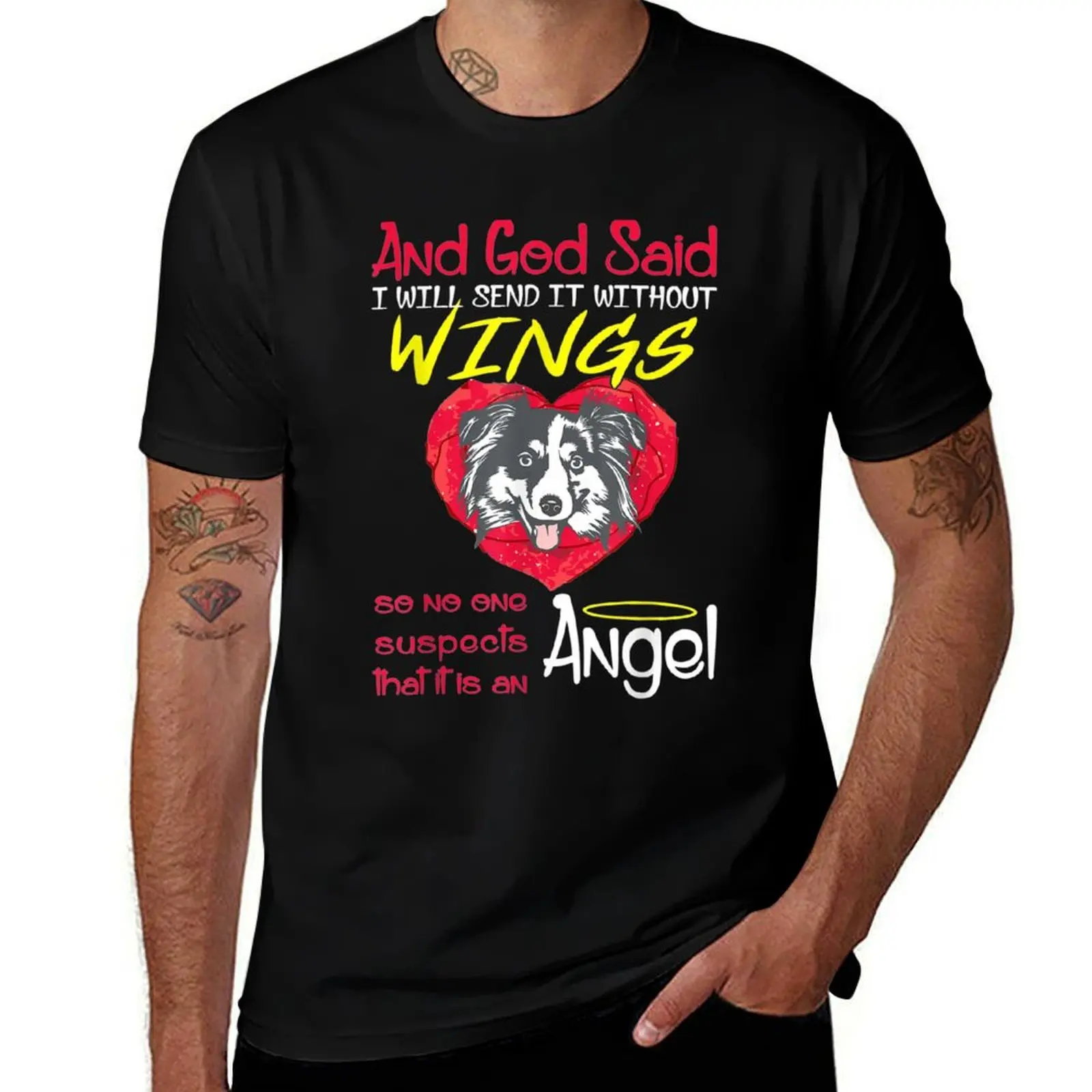 

Australian Shepherd Angel Without Wings Gift T-Shirt cotton t shirt pack t shirt man luxury man t shirt luxury T-Shirt