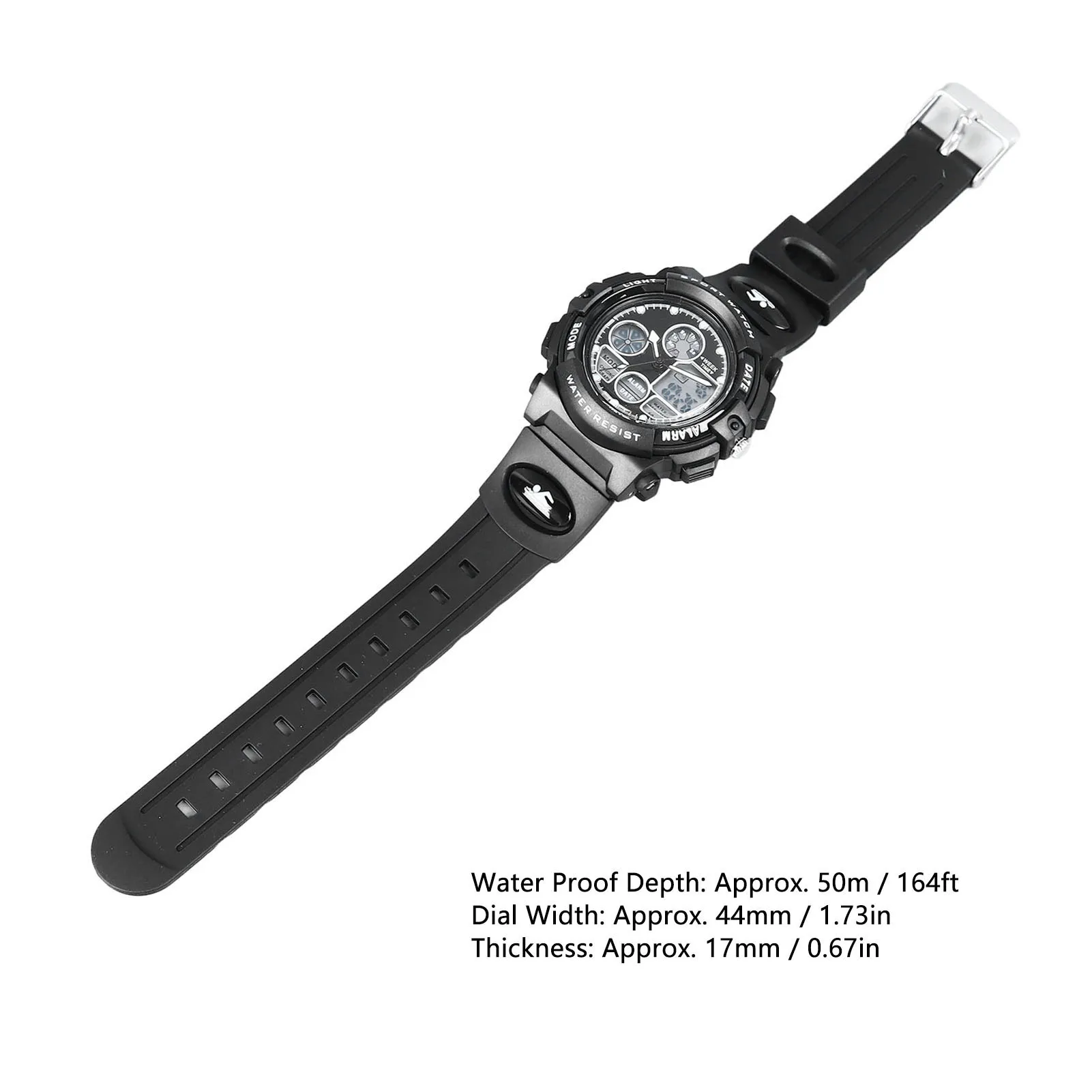 ساعة رقمية للأطفال 50 متر مقاومة للماء عرض مزدوج للأطفال ساعة يد رياضية خارجية للأطفال ساعة معصم رياضية للأطفال #6