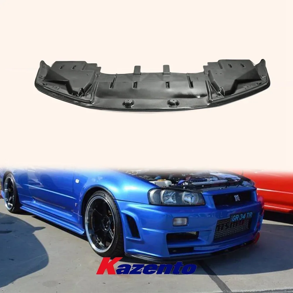 

For Nissan Skyline R34 (GTR Only) OE Style Carbon Front Bumper Bottom Lip