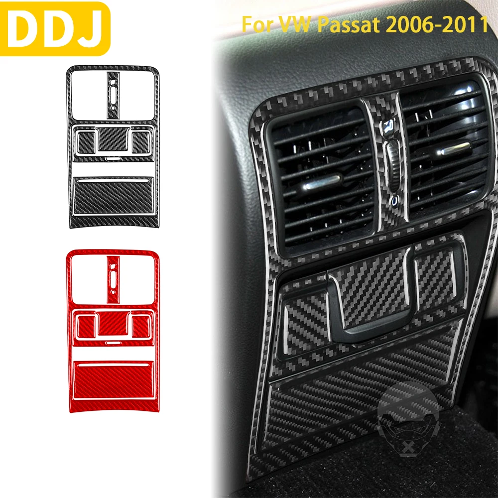 For Volkswagen VW Passat 2006 2007 2008 2009 2010 2011 Accessories Carbon Fiber Car Interior Rear Air Conditioning Trim Sticker