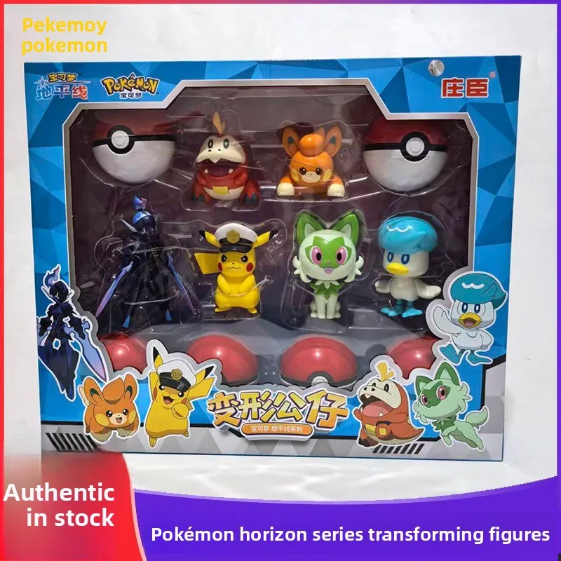 

Genuine Pokemon Surprise Blind Box Pikachu Scarlet Violet Starters Deformation Figure Collectible Gift Box Set
