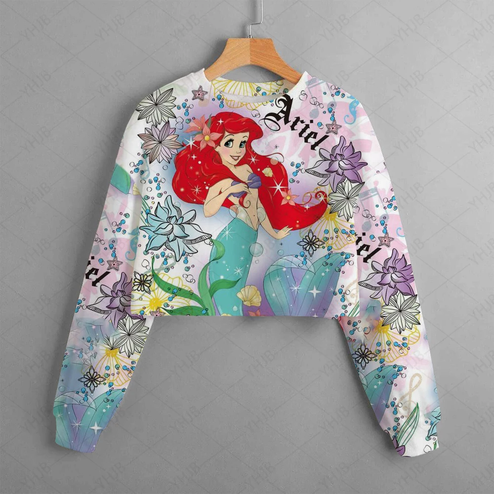 

Kids Teen Girls Disney Mermaid Princess Comfy Versatile Hooded Sweatshirt Top For Street & Fashion Spring Fall Outfit Hoodies