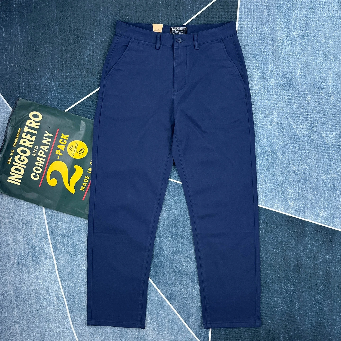 秋のメンズ新作 厚手 アメリカンレトロ ストレートパンツ 無地 ツイルパンツ