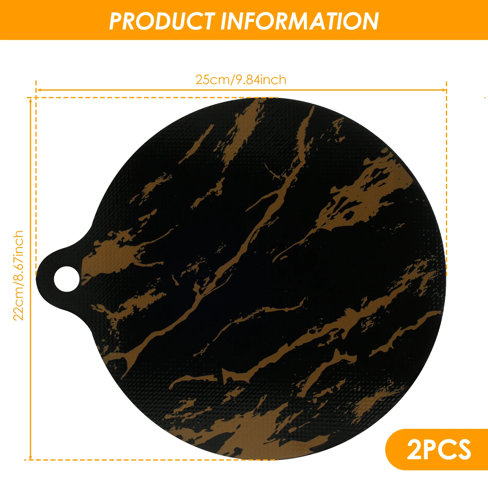 2/4Pcs Induction Cooktop Protect Mat 9.84 inch Thermochromic Silicone Induction Cooktop Protective Cover Non-Slip Heat-Resistant