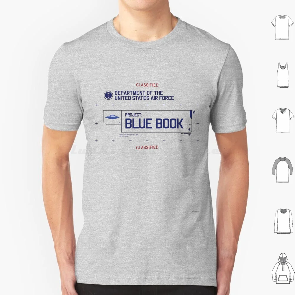 Project : Blue Book T Shirt Big Size 100% Cotton Ufo Ufos Men In Black Mib Nerd Geek Military War Wage Battle Fight Tactical