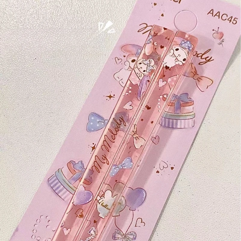 Nuevos palillos Sanrio Cute Cinnamoroll My Melody de dibujos animados, resistentes a altas temperaturas, suministros de vajilla portátiles para el hogar