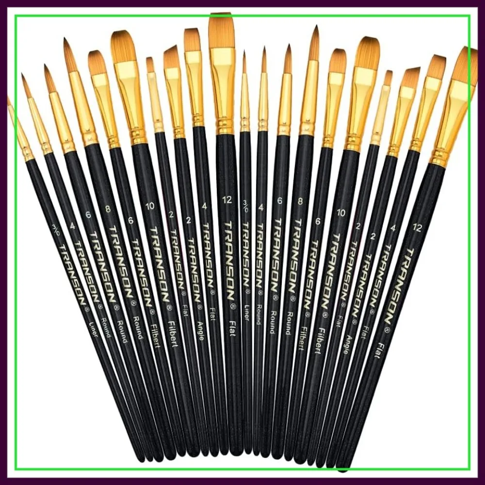 

20pcs Art Painting Brush Set for Acrylic Watercolor Gouache Hobby Craft Face Painting