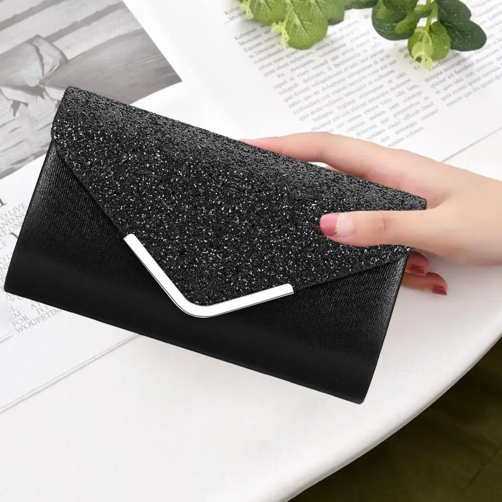 Women Clutch Bag Sequin Decor With Detachable Chain Purse Magnetic Buckle Vintage Wallet Weddings Parties Prom Shoulder Bag