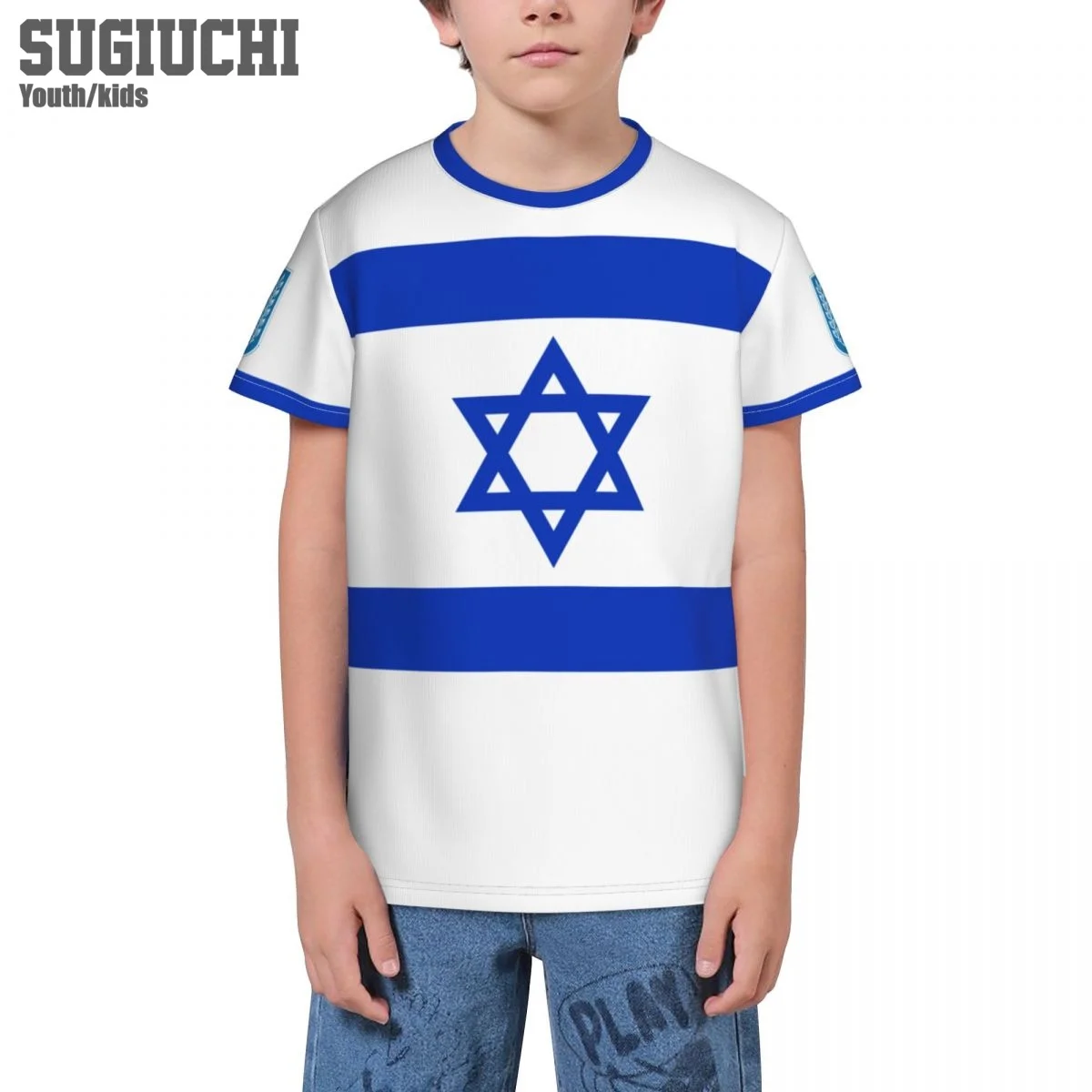 Custom Name Number Israel Flag Emblem 3D T-shirts For Kids Youth Boy/Girl Tees jersey Soccer Football Fans Gift T shirt