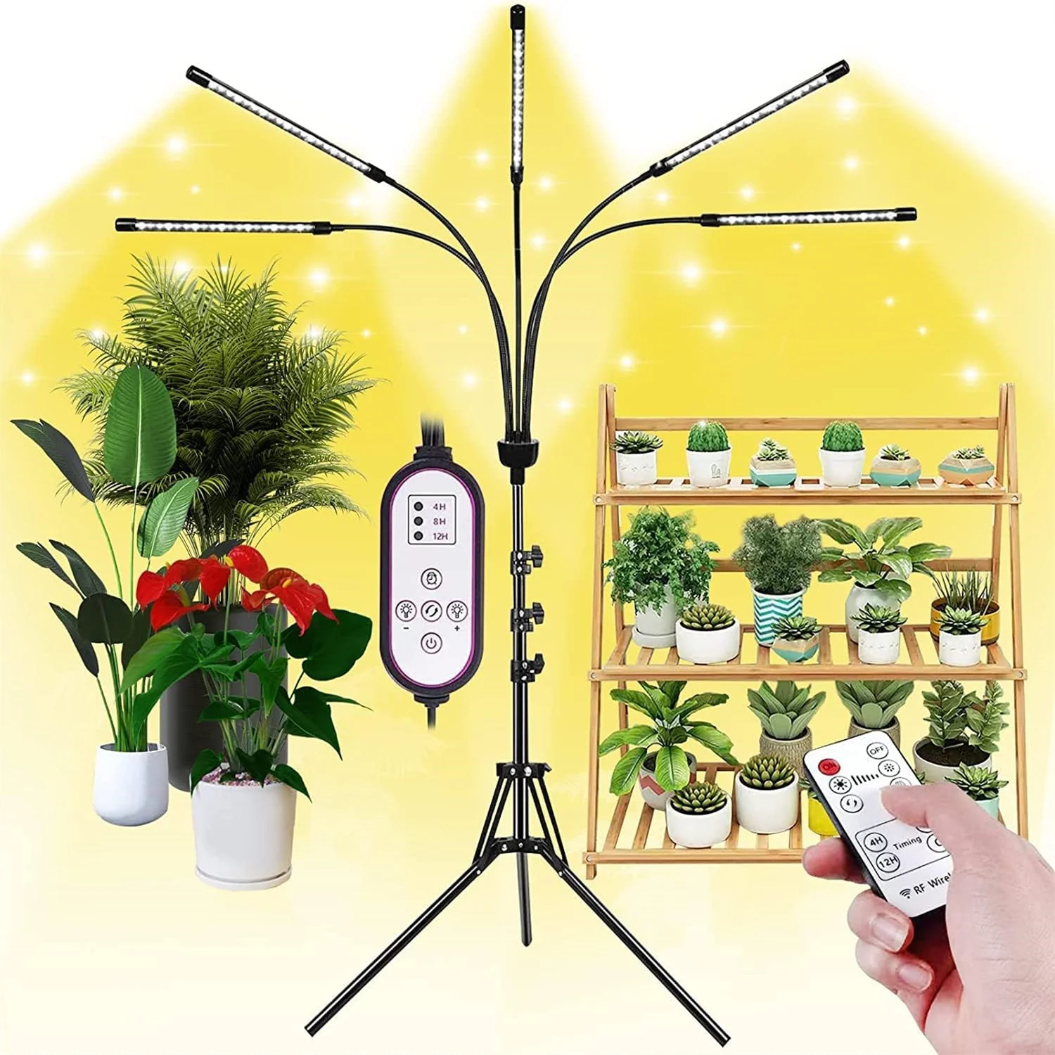 

3000K Tripod USB Phyto Lamp Full Spectrum Hydroponics Bulb LED Grow Light Indoor Plants Lamp Greenhouse Veg Flower Phytolamp