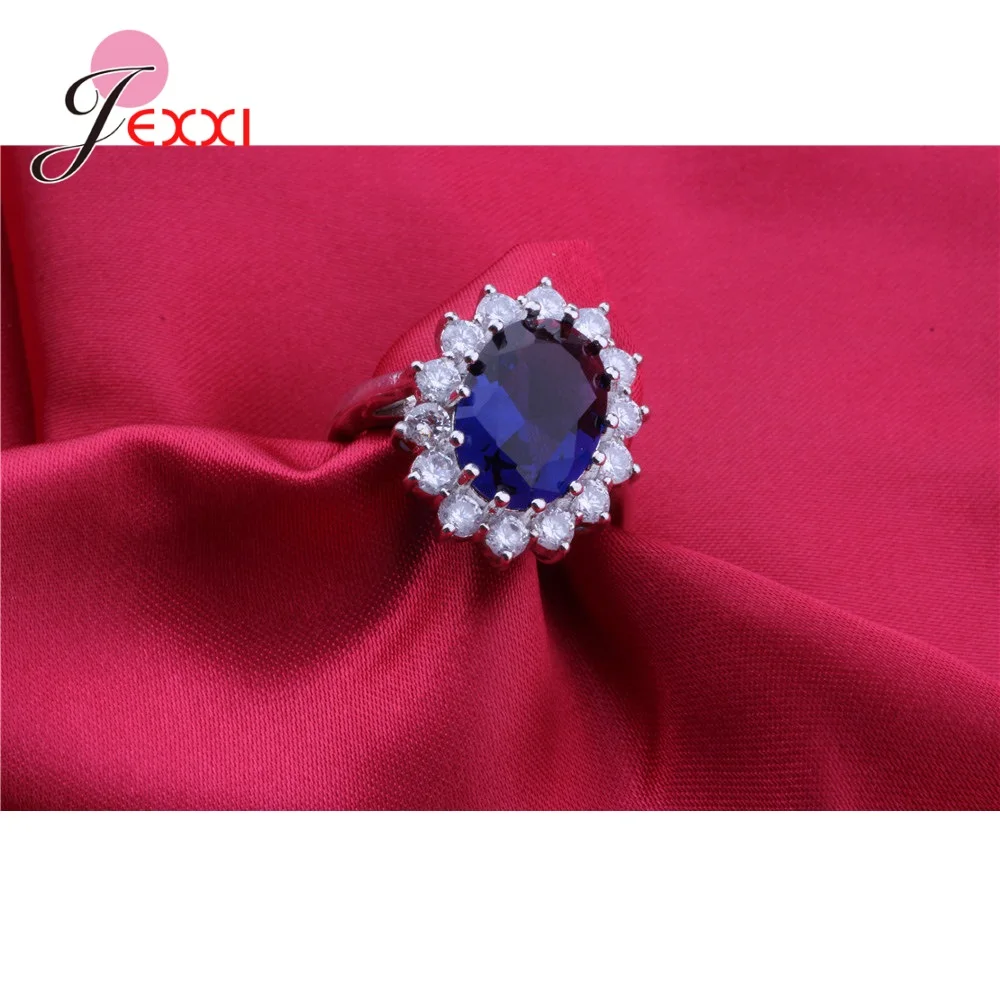 Classic Fashion Genuine 925 Sterling Silver Zircon Openning Finger Rings For Women Girl Wedding Female Gift New Trendy