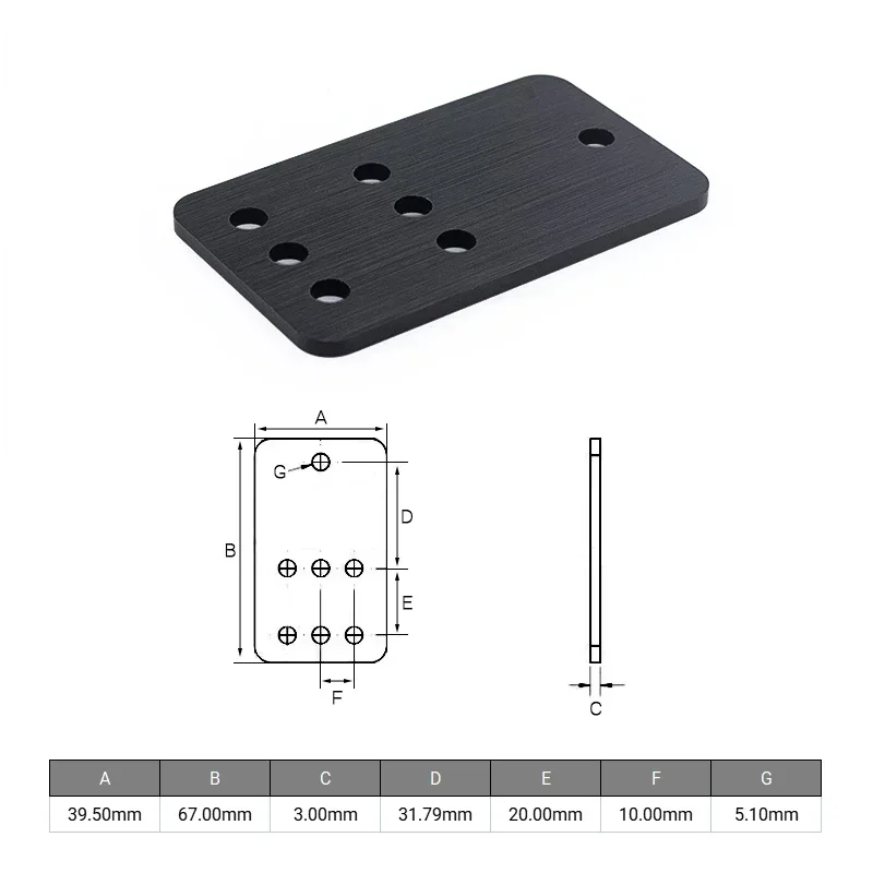 Openbuilds Aluminum Idler Pulley Plate Mounting Plate Timing Belt Idel Pulley wheel plate for CNC Router Machine 3D Printer Part