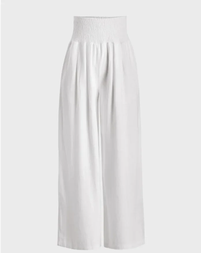 

Новые летние прямые повседневные широкие брюки с высокой талией и высокой талией