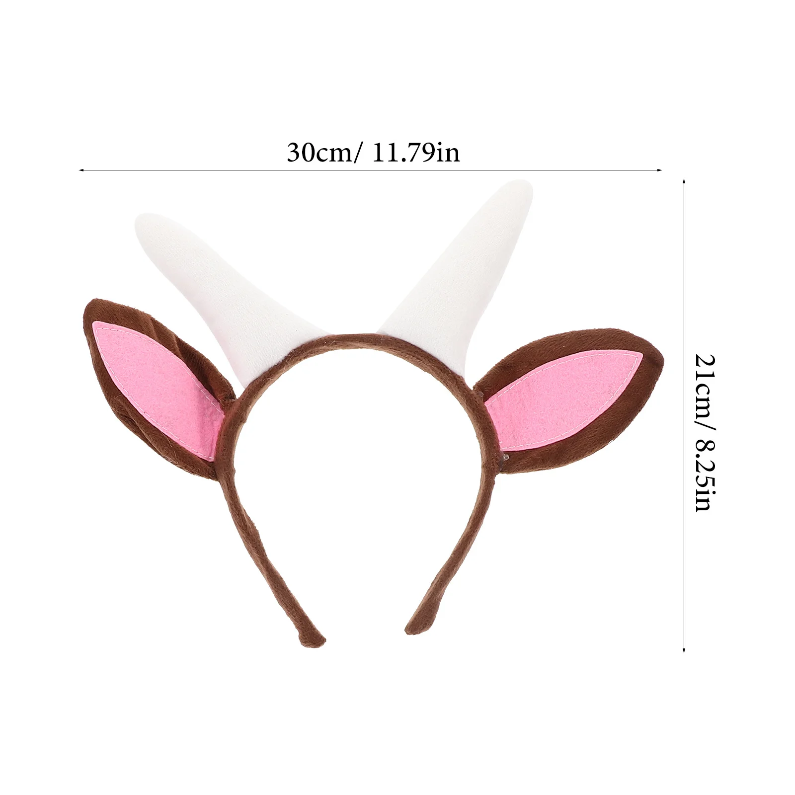 Set di orecchie e coda di capra per Halloween, Natale, costume cosplay, fascia per capelli, girocollo, decorazione, accessorio per foto di feste