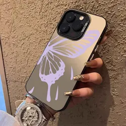 Case For Tecno Camon 20 Pro 4G 20s 5G Pop 8 7 Pro Itel P55 Luxury Silver IMD Phone Funda Pop 7 8 Matte Butterfly Color Cover